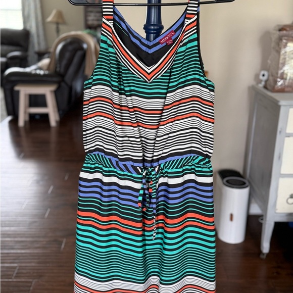 Merona Colorful Striped Sleeveless Dress, Sz XL - Picture 3 of 7